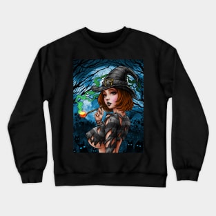 Halloween witch anime Crewneck Sweatshirt